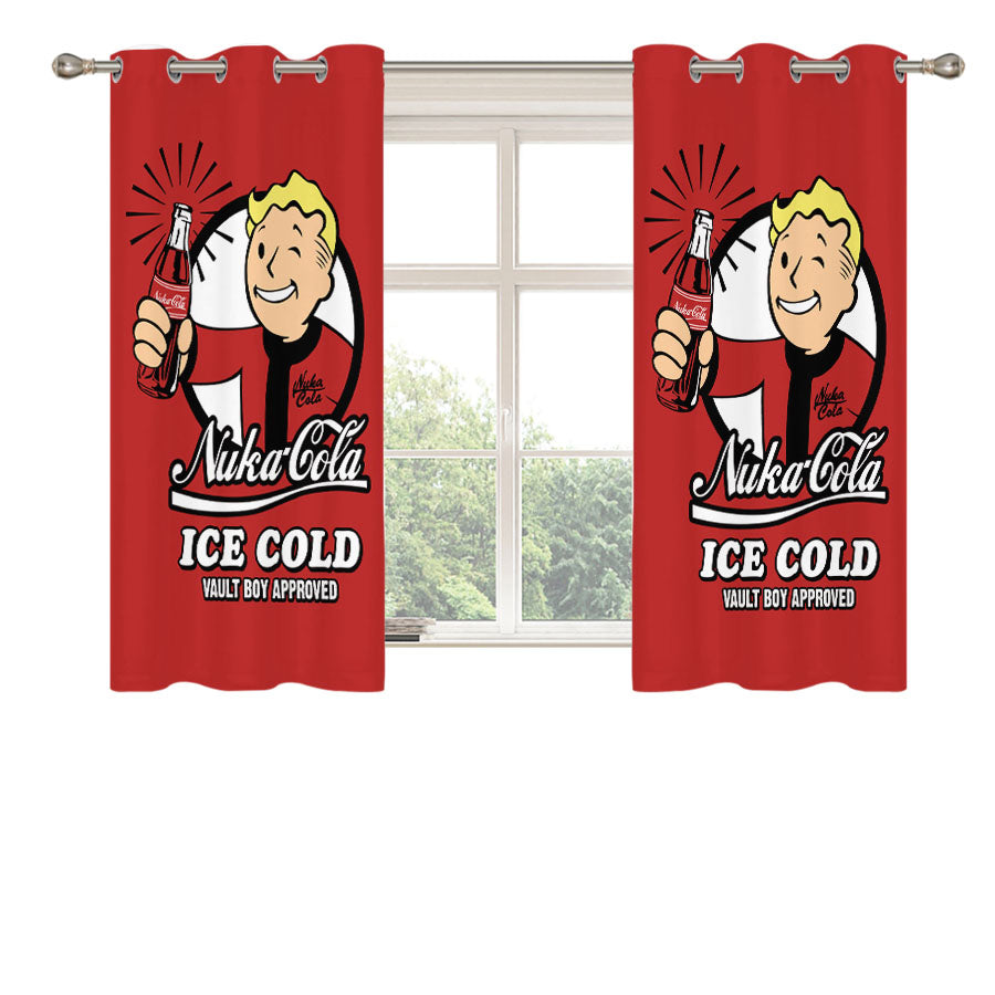Nuka Cola Peach Skin Window Curtains
