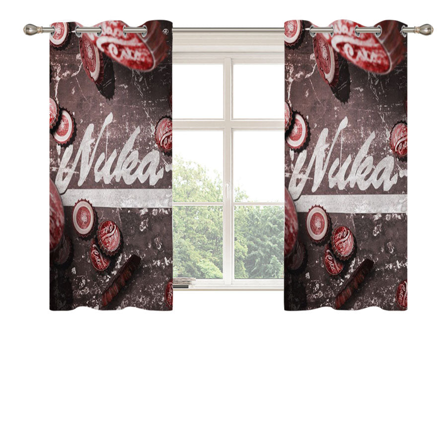 Nuka Cola Logo Peach Skin Window Curtains