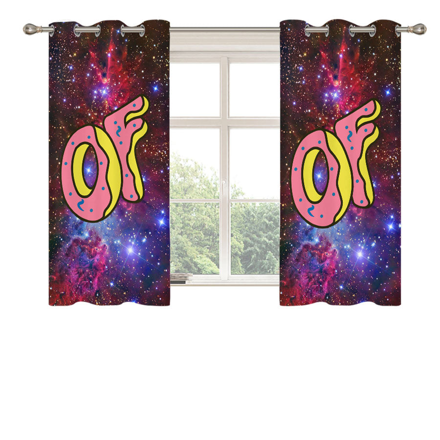 Odd Future In Galaxy Nebula Peach Skin Window Curtains