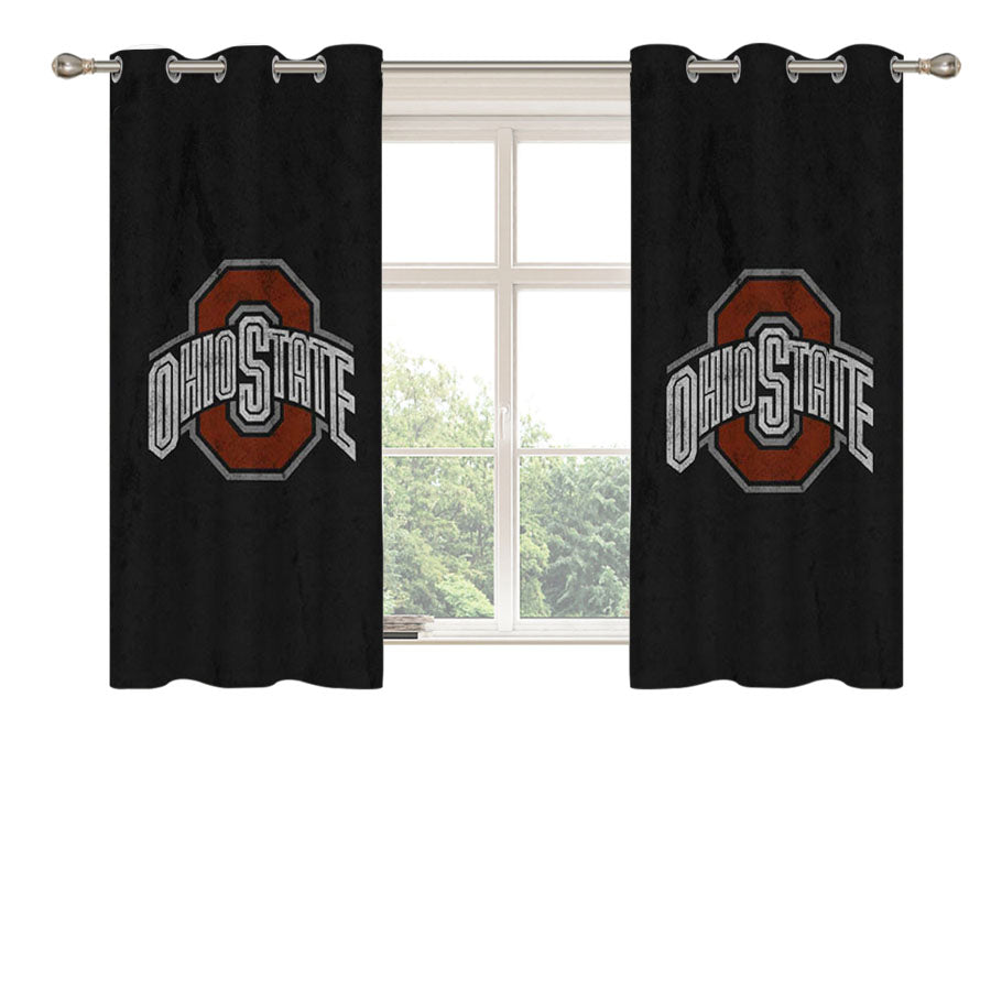 Ohio State Art Peach Skin Window Curtains