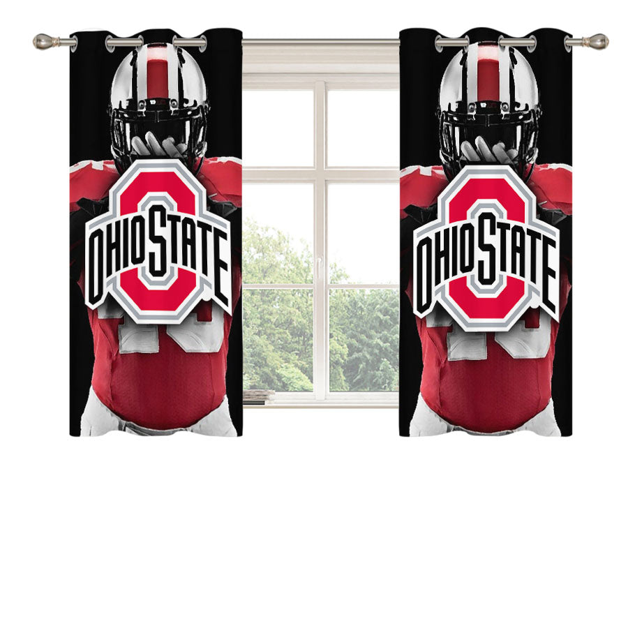 Ohio State Nfl Player Peach Skin Window Curtains
