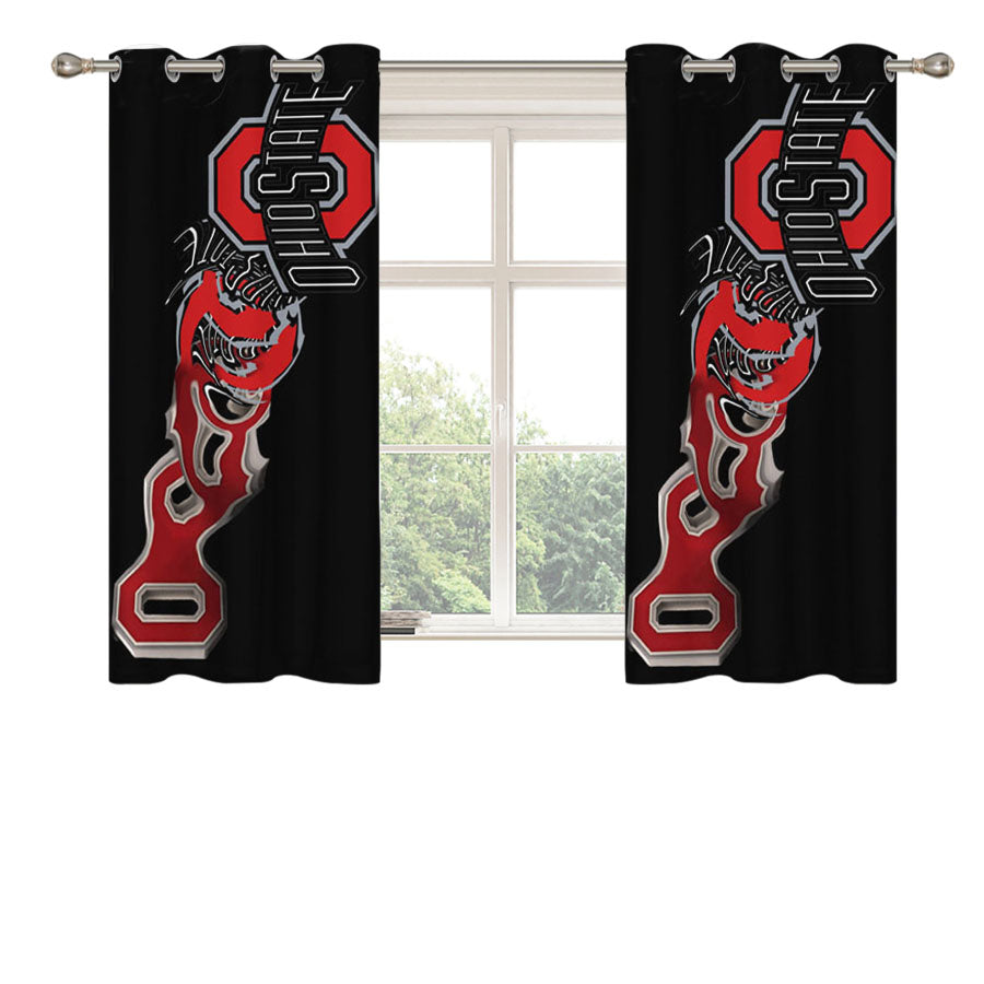 Ohio State University Art Peach Skin Window Curtains