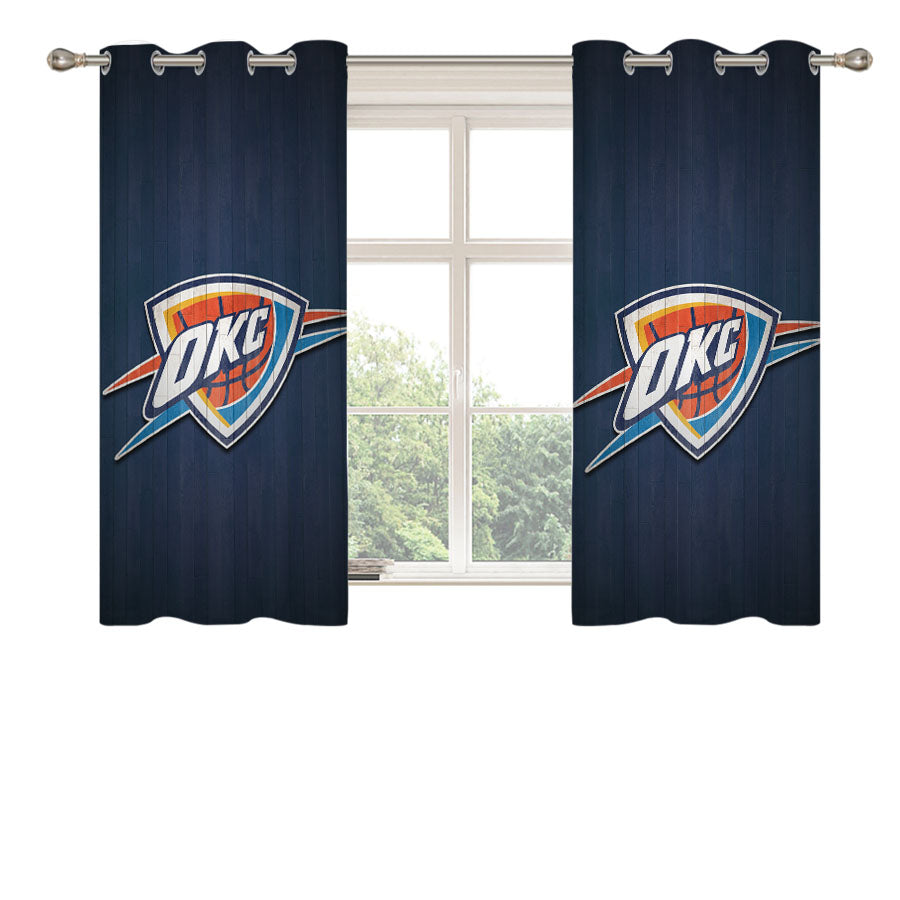 Oklahoma City Thunder Peach Skin Window Curtains