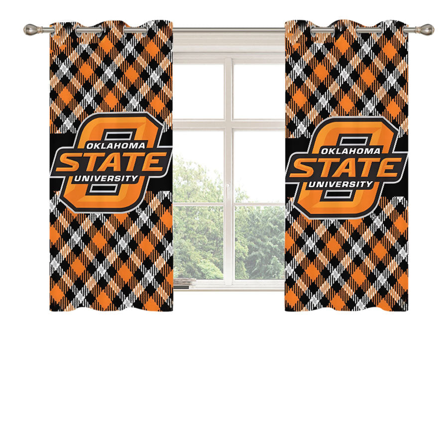 Oklahoma State University Logo Peach Skin Window Curtains