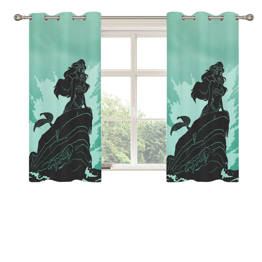 Onceupon A Time Little Mermaid Peach Skin Window Curtains