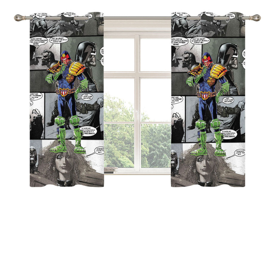 Oredo Marvel Dc Comics Peach Skin Window Curtains