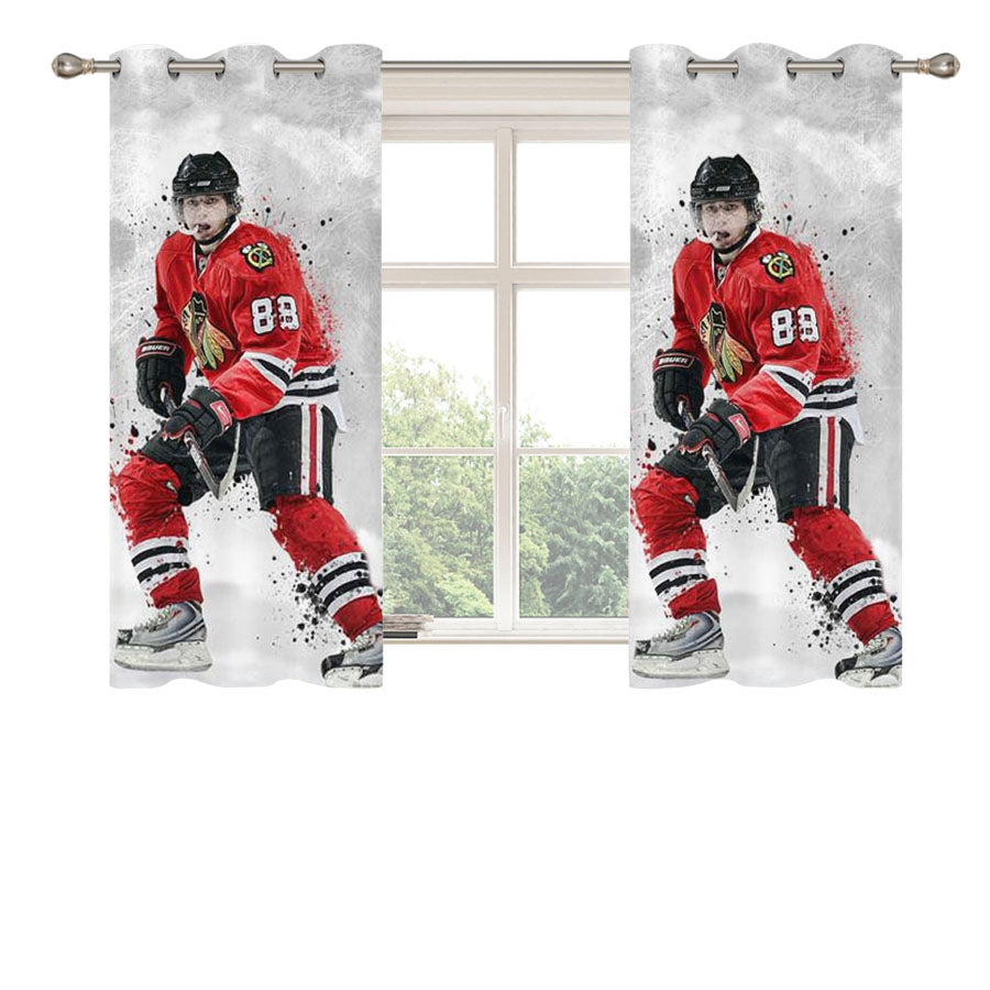 Patrick Kane Chicago Blackhawks Peach Skin Window Curtains