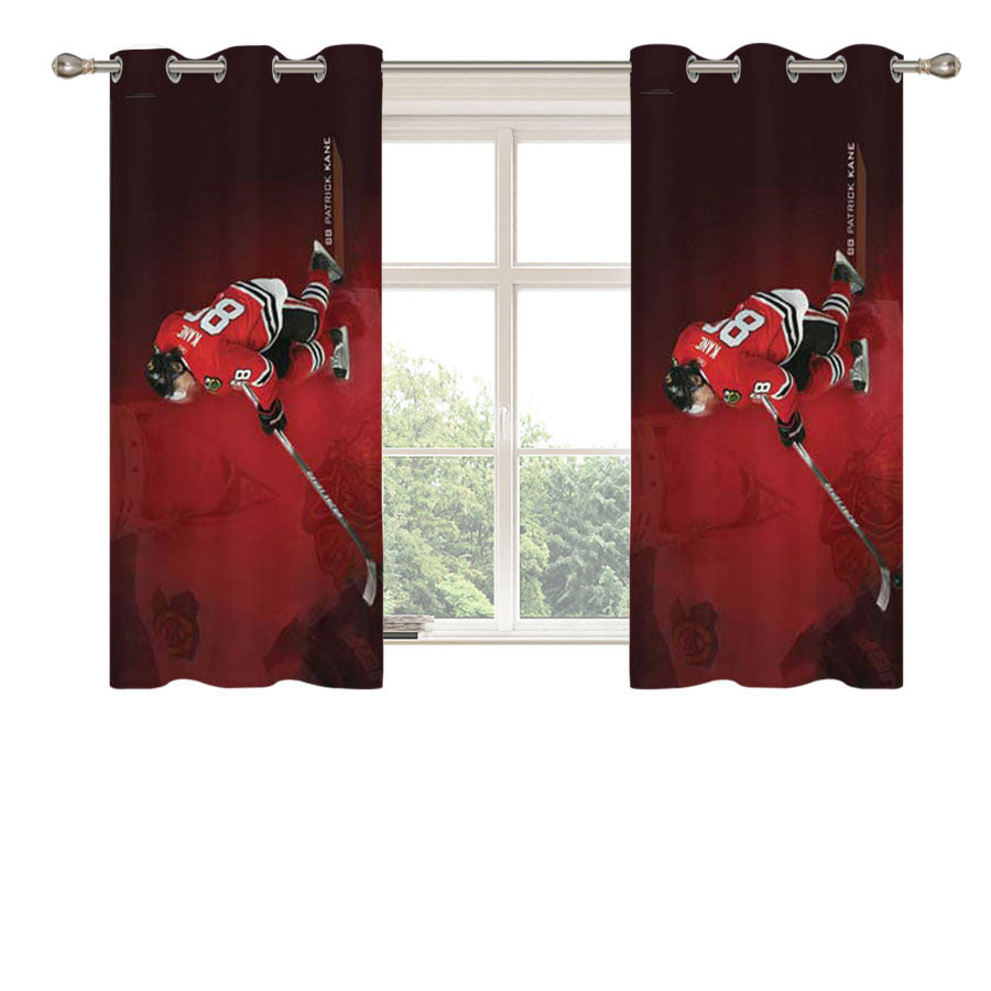 Patrick Kane Red Wallpaper Peach Skin Window Curtains