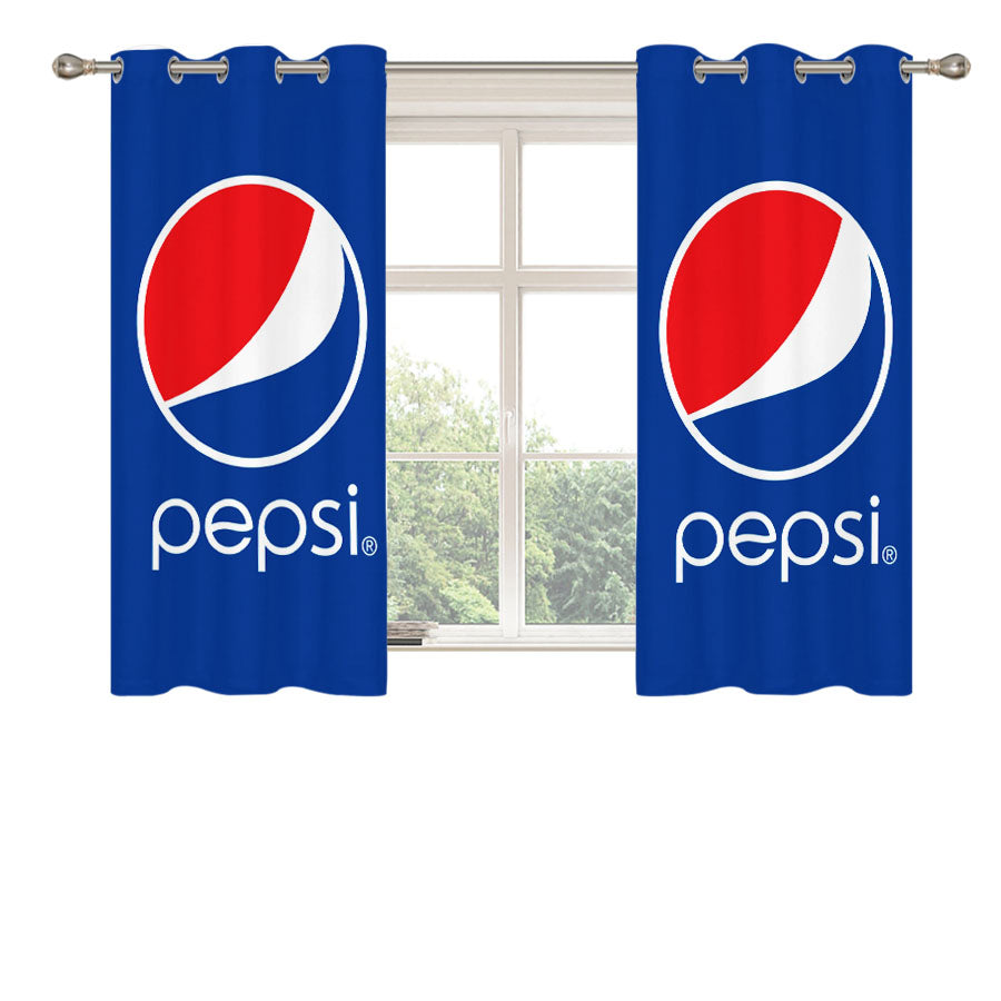 Pepsi Emblem Peach Skin Window Curtains