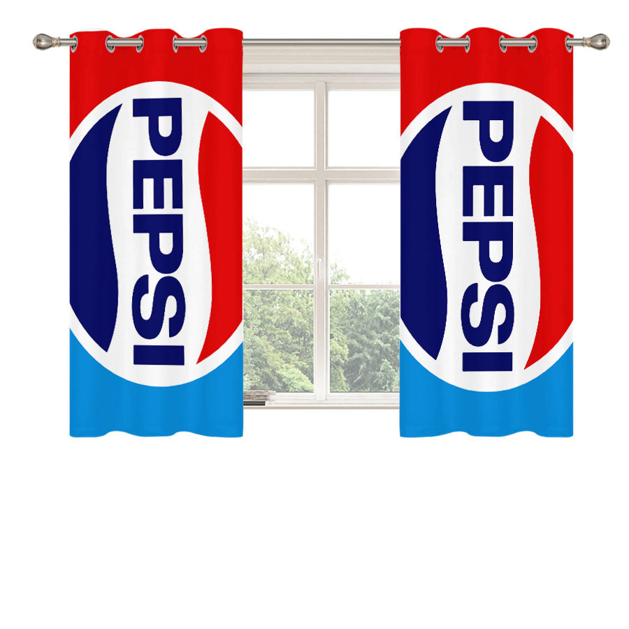 Pepsi Logo 1982 Peach Skin Window Curtains