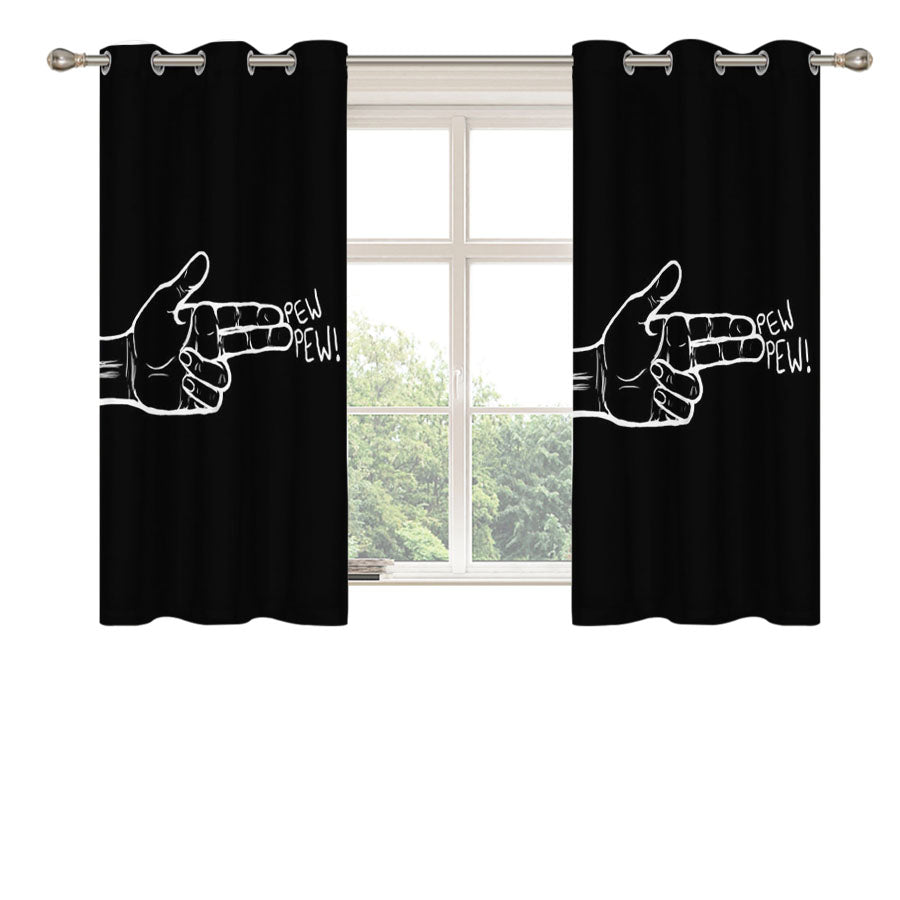 Pew Pew Peach Skin Window Curtains