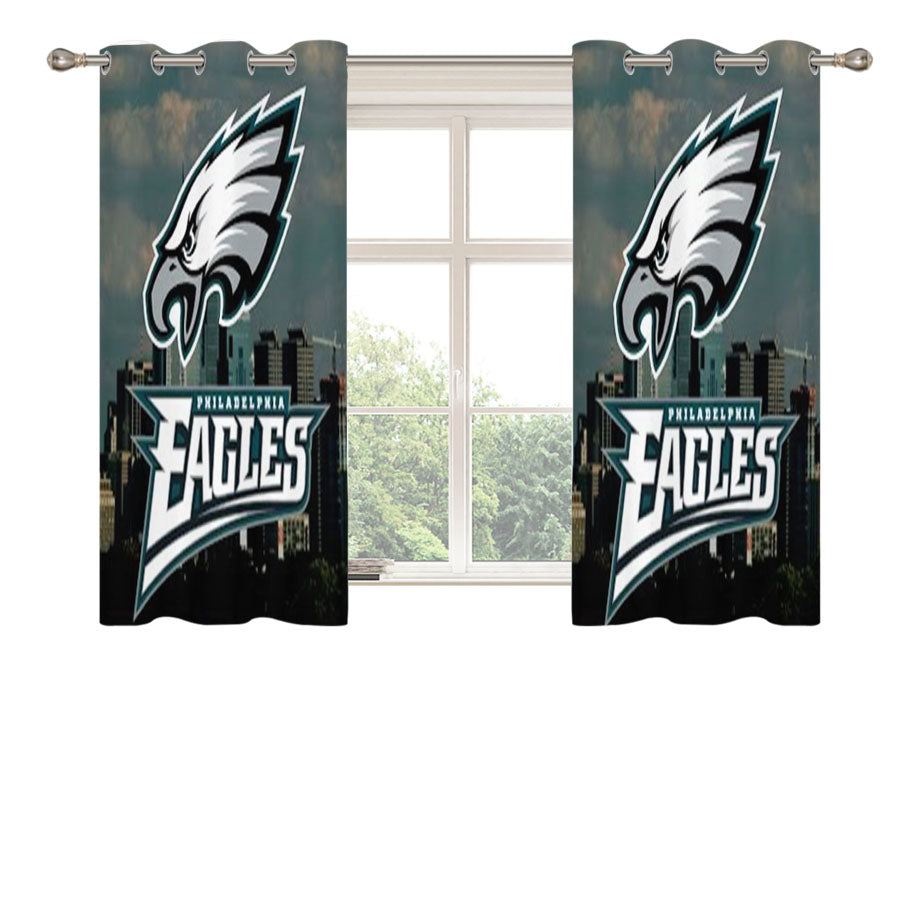 Philadelphia Eagles 2 Peach Skin Window Curtains