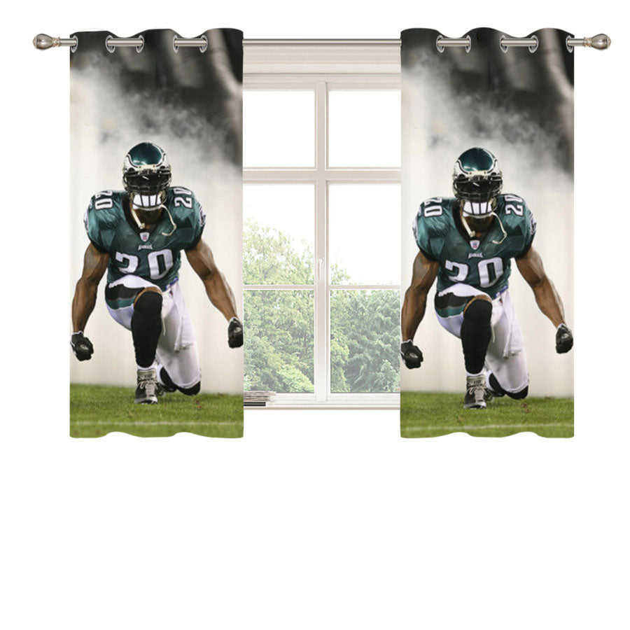 Philadelphia Eagles Brian Dawkins Peach Skin Window Curtains