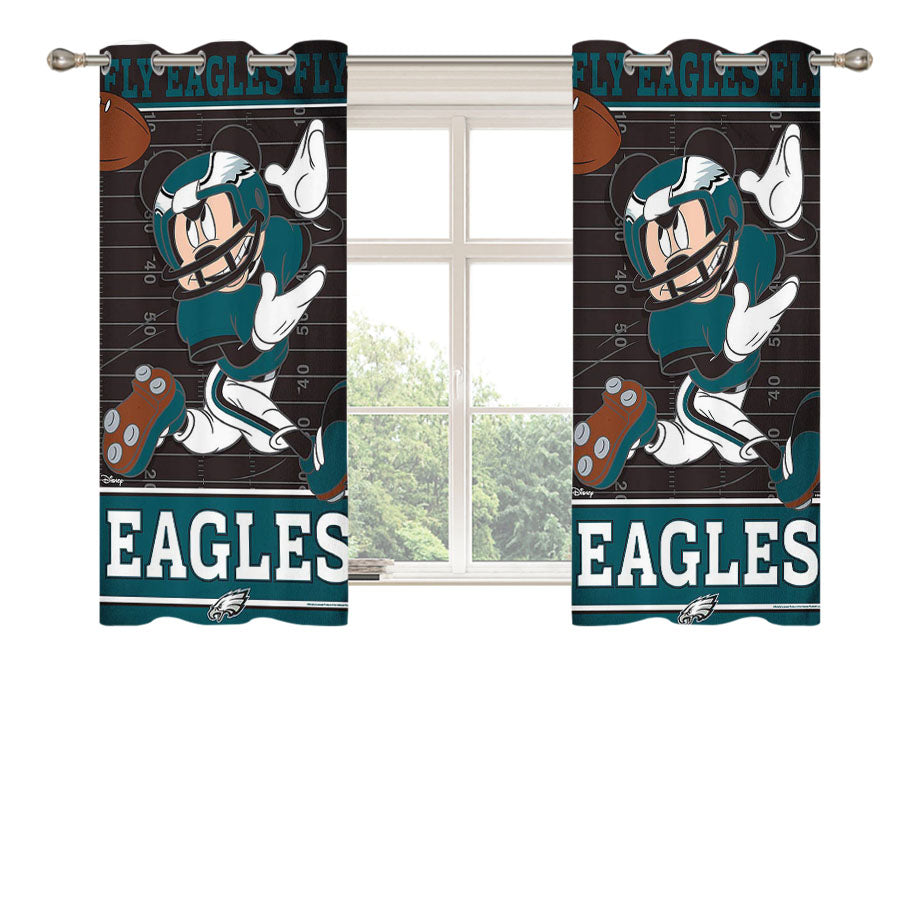 Philadelphia Eagles Disney Mickey Mouse Peach Skin Window Curtains