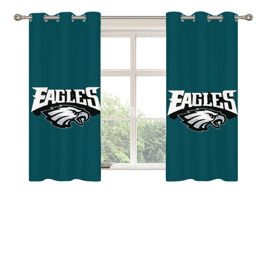 Philadelphia Eagles Logo Peach Skin Window Curtains