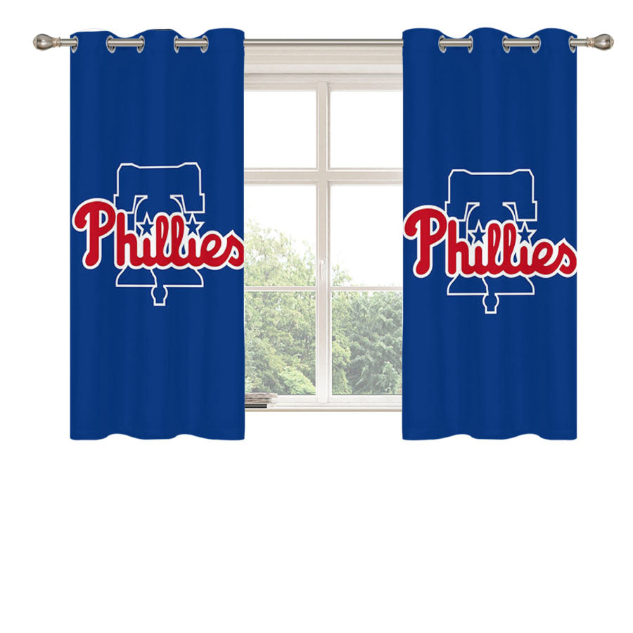 Phillies Logo Peach Skin Window Curtains