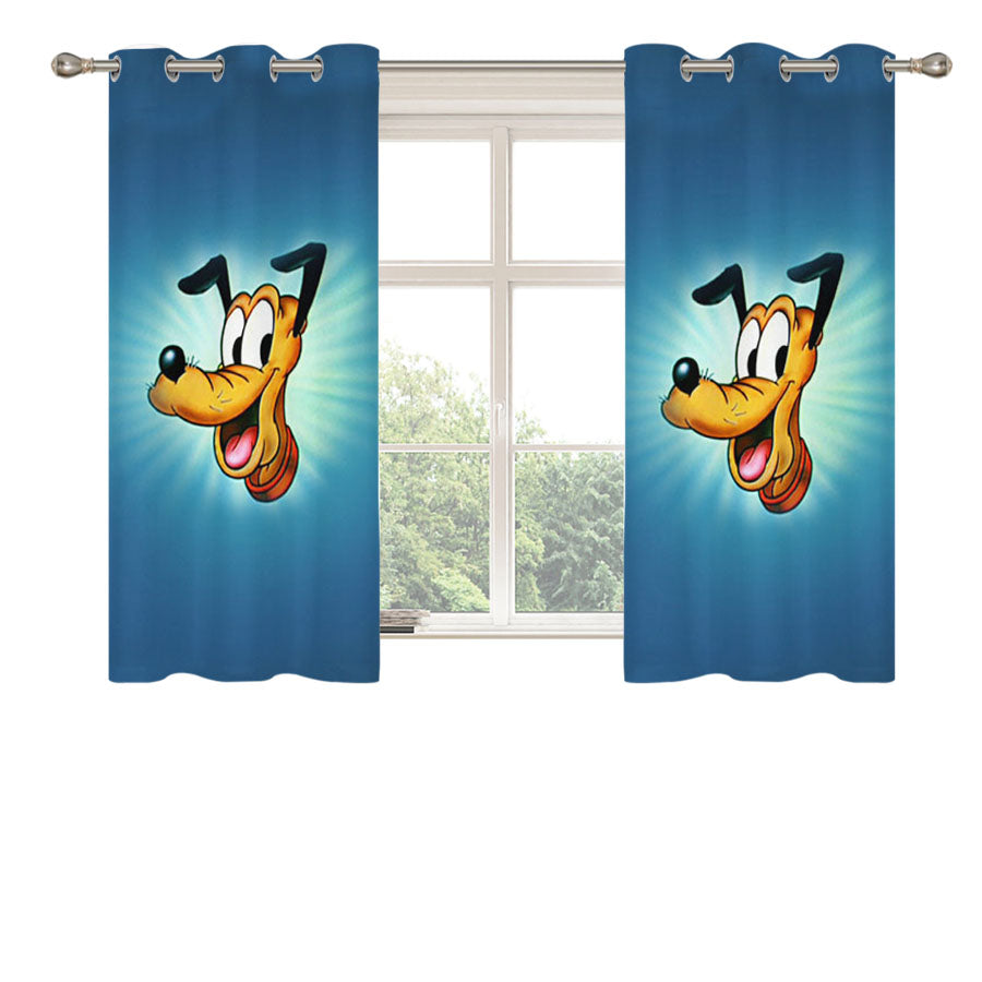 Pluto Disney Peach Skin Window Curtains