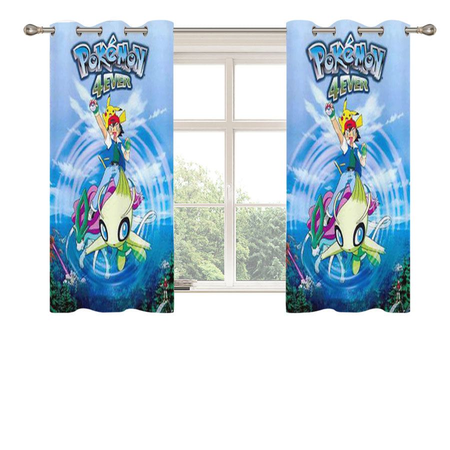 Pokemon 4Ever Peach Skin Window Curtains
