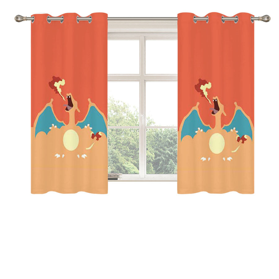 Pokemon Dragon Peach Skin Window Curtains