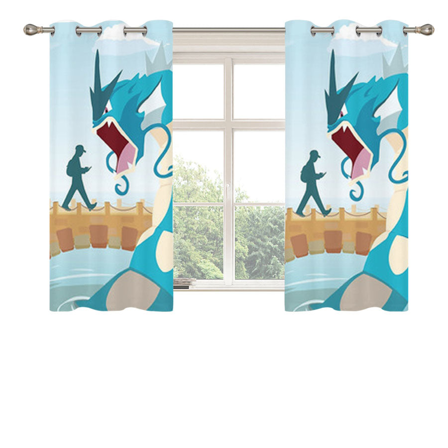 Pokemon Go Gyarados Loading Screen Peach Skin Window Curtains