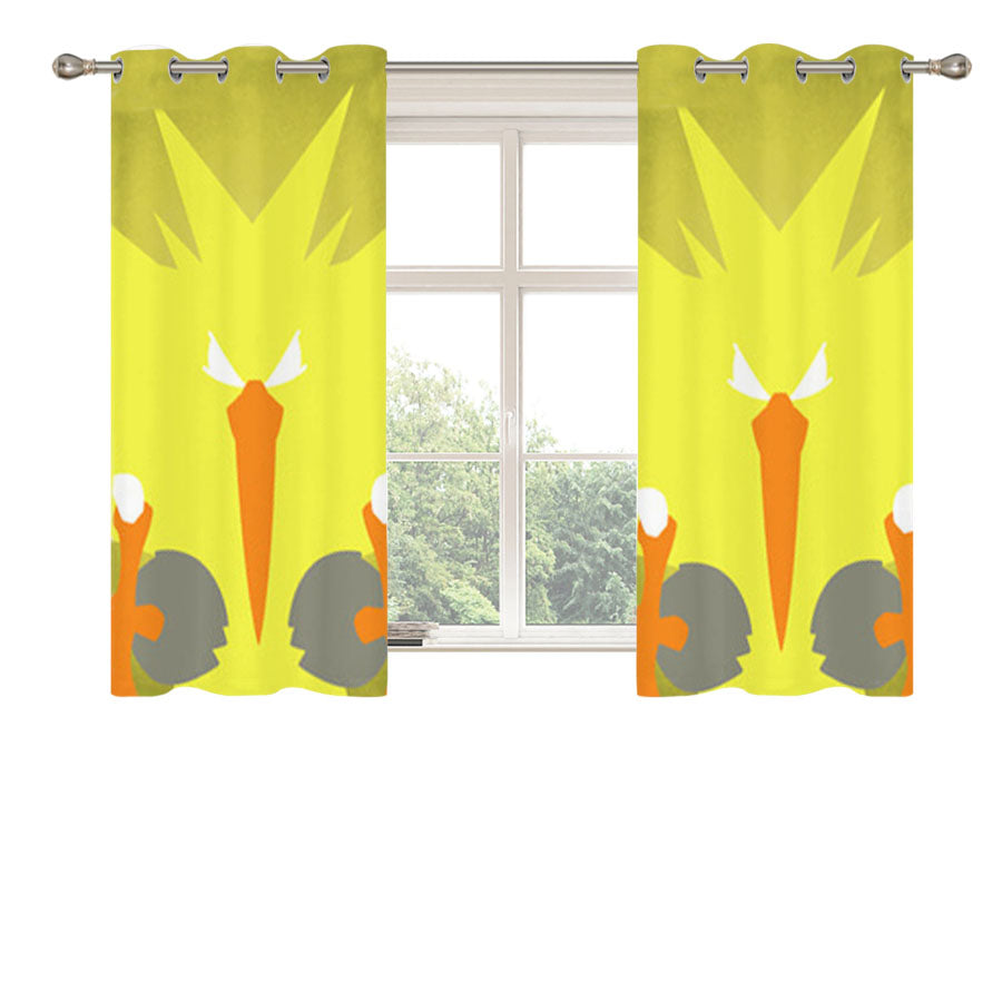 Pokemon Go Zapdos Peach Skin Window Curtains