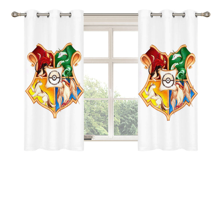Pokemon Harry Potter Peach Skin Window Curtains