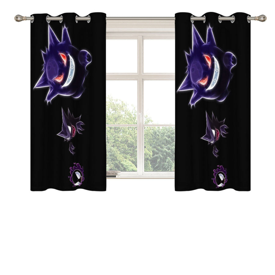 Pokemon Haunter Evolution Peach Skin Window Curtains