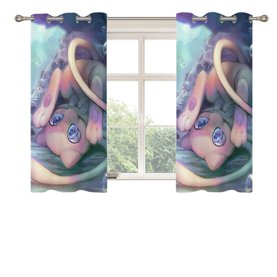 Pokemon Mew Cute Peach Skin Window Curtains
