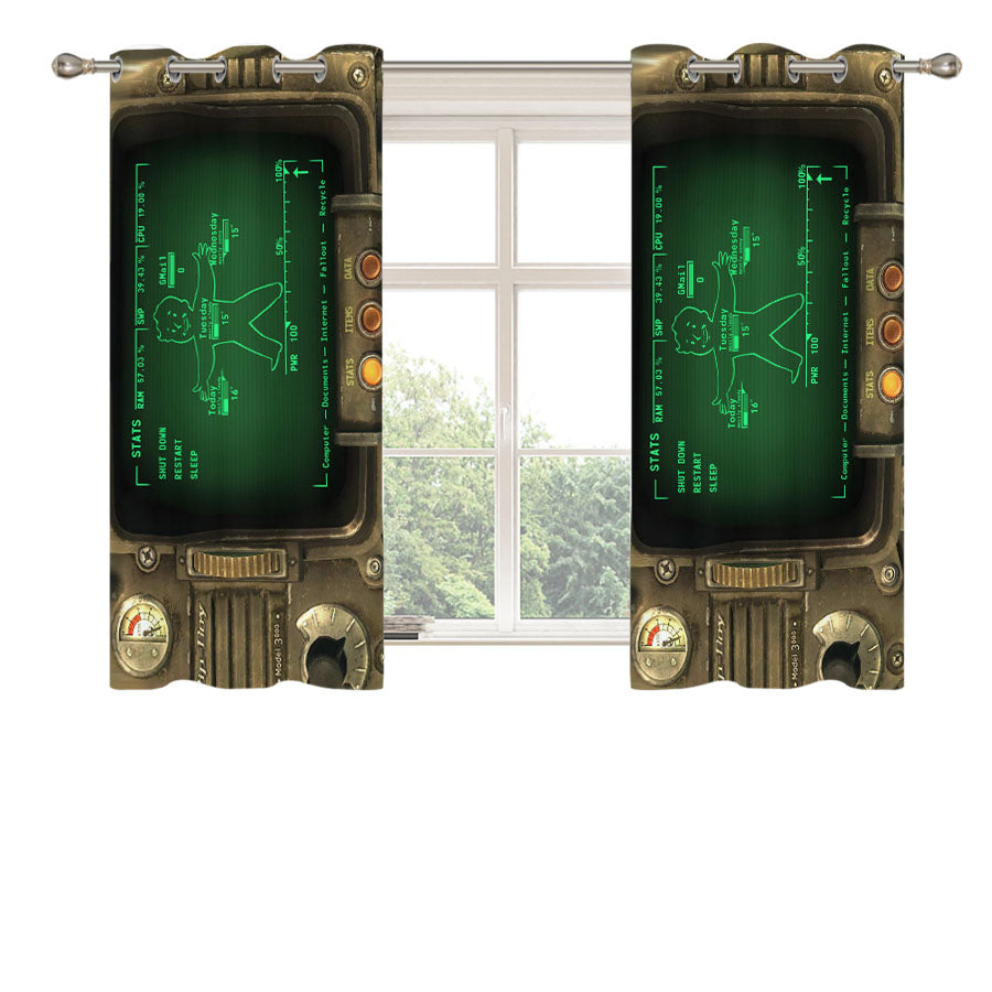 Rainmeter Fallout Pipboy Vault Boy Peach Skin Window Curtains