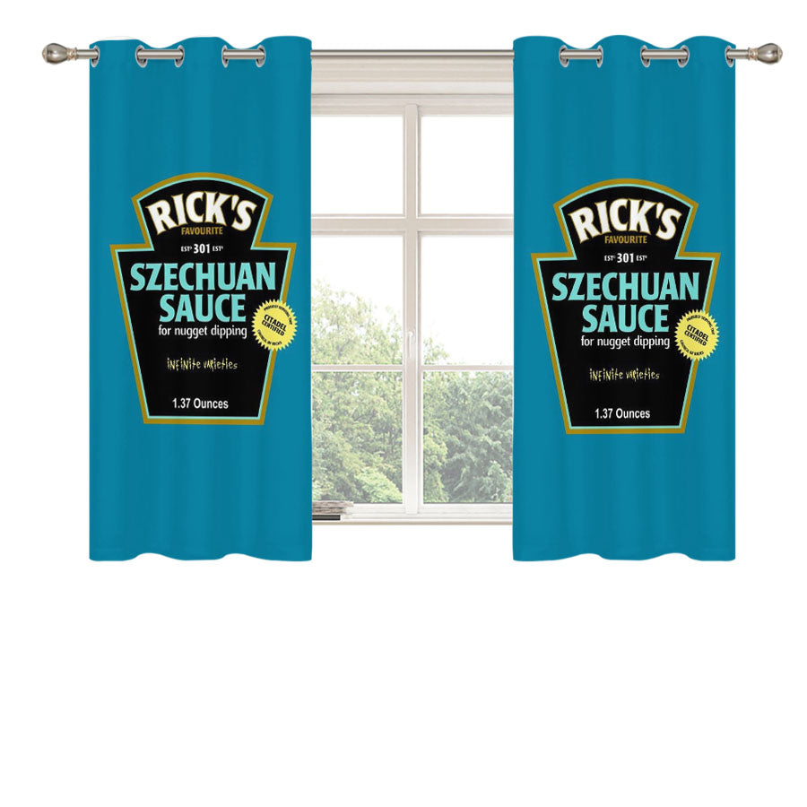Rick Favourite Szechuan Sauce Nugget Dipping Peach Skin Window Curtains