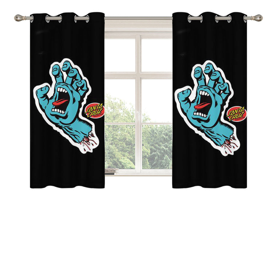 Santa Cruz Skateboard Peach Skin Window Curtains