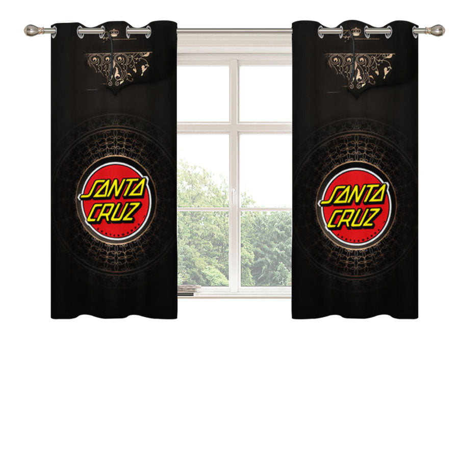 Santa Cruz Skateboards Logo Peach Skin Window Curtains
