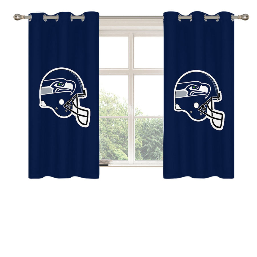 Seattle Seahawks Helmet Peach Skin Window Curtains