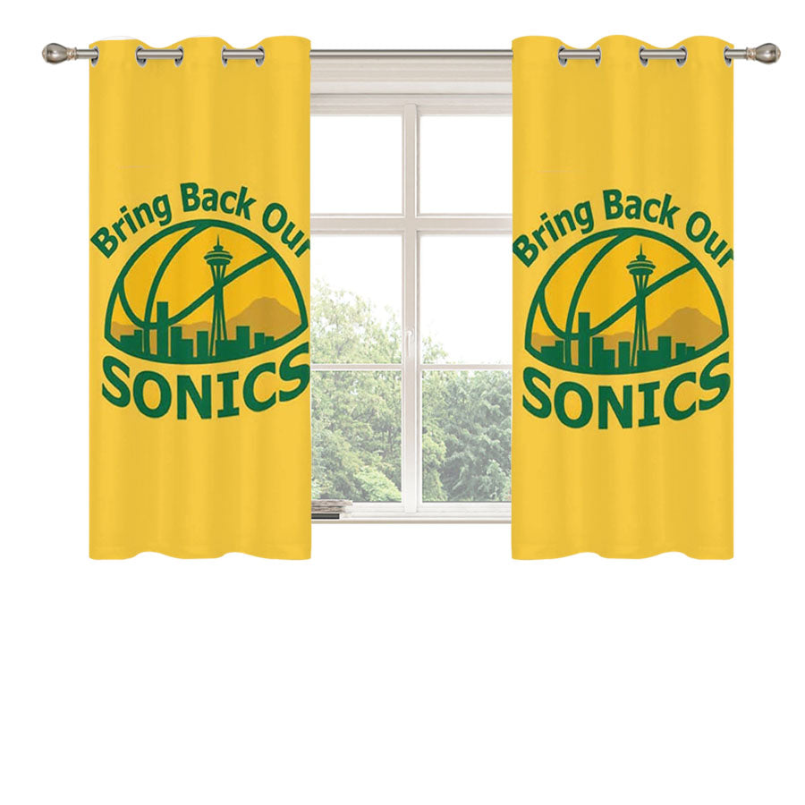 Seattle Sonics Bring Back Our Peach Skin Window Curtains