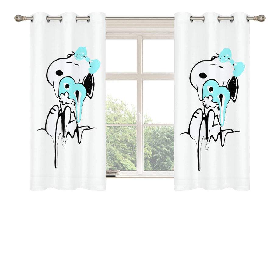 Snoopy Commes Des Garcons Peach Skin Window Curtains