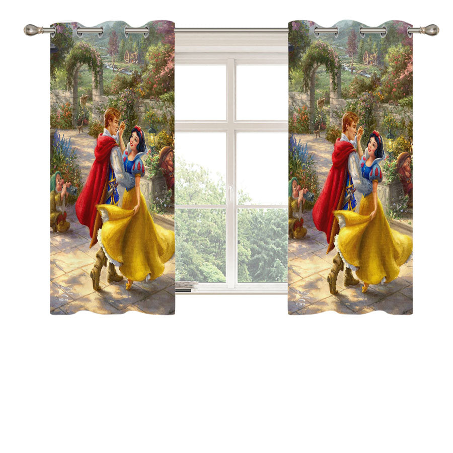 Snow White Dancing In The Sunlight Peach Skin Window Curtains