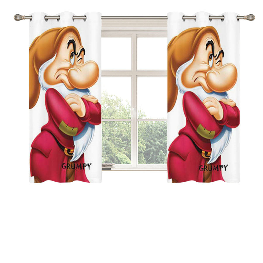 Snow White Grumpy Peach Skin Window Curtains