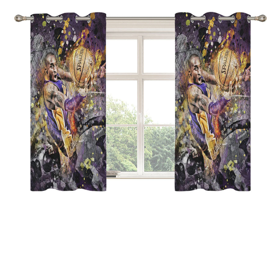 Spalding Kobe Bryant Peach Skin Window Curtains