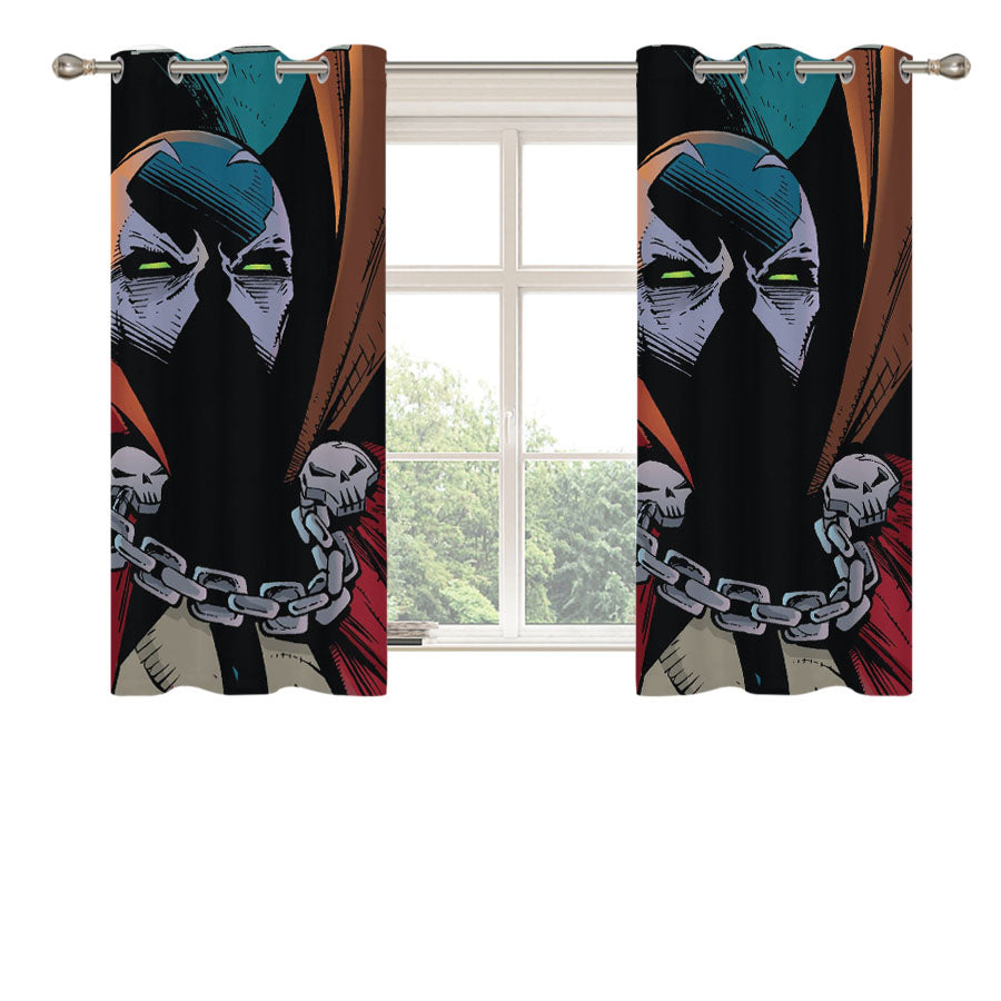 Spawn Marvel Comic Peach Skin Window Curtains