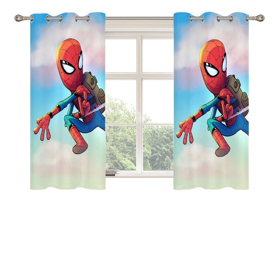 Spider Boy Peach Skin Window Curtains