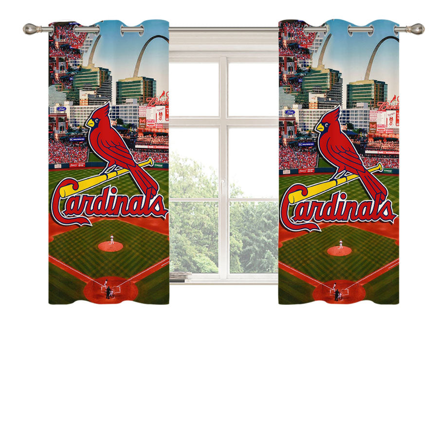 St Louis Cardinals Stadium Peach Skin Window Curtains