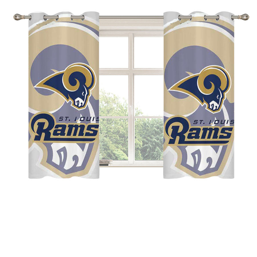 St Louis Rams Fade Peach Skin Window Curtains