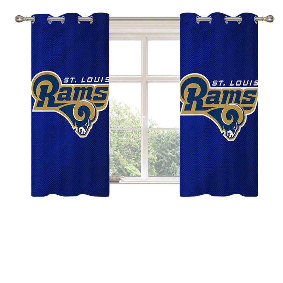St Louis Rams Logo Peach Skin Window Curtains