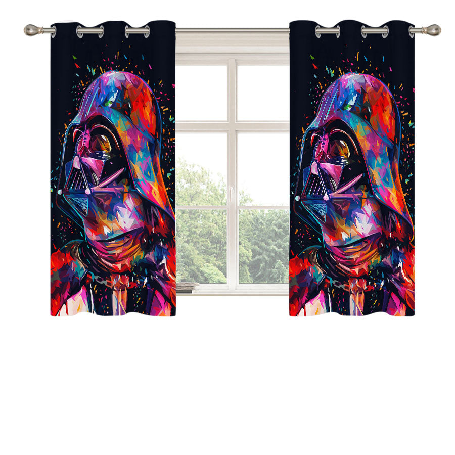 Star Wars Art Peach Skin Window Curtains