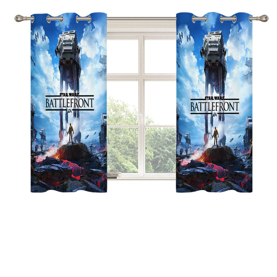 Star Wars Battlefront Peach Skin Window Curtains