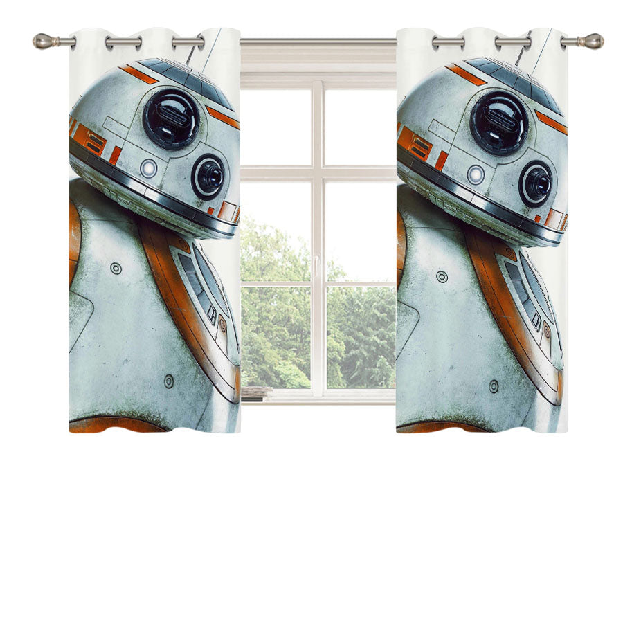 Star Wars Bb8 Wallpaper Peach Skin Window Curtains