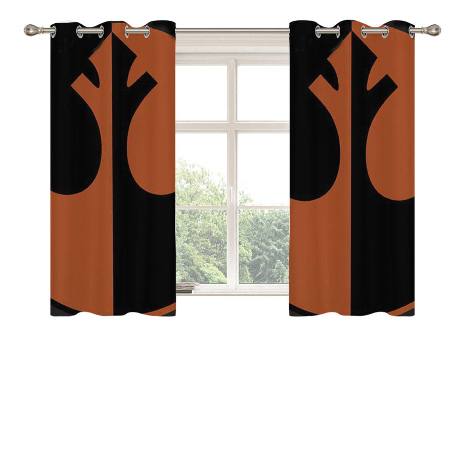 Star Wars Black Squadron Resistance Peach Skin Window Curtains