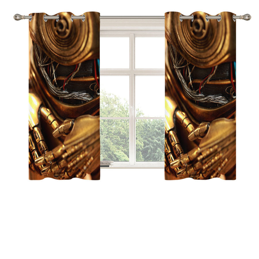 Star Wars C3Po Peach Skin Window Curtains