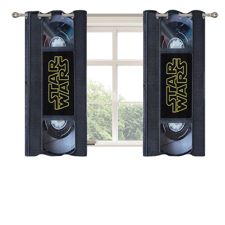 Star Wars Cassette Peach Skin Window Curtains