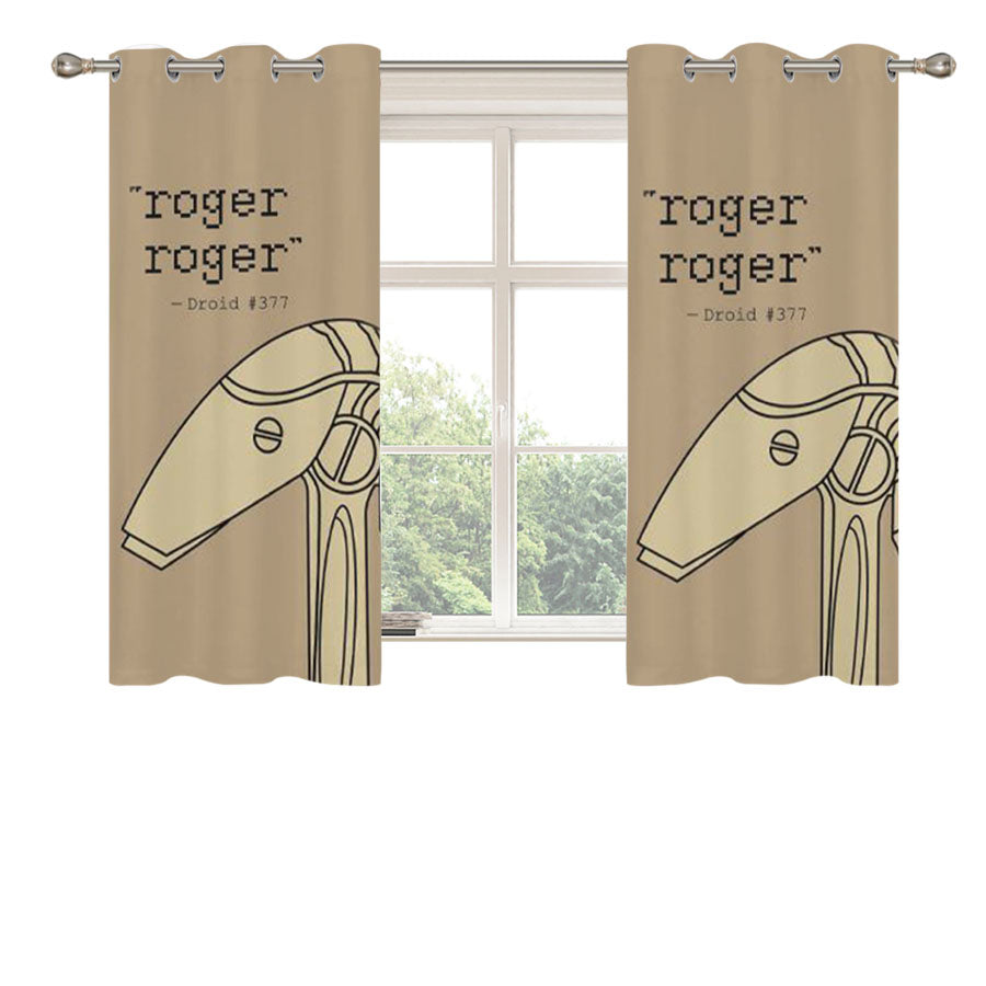 Star Wars Droid 377 Peach Skin Window Curtains